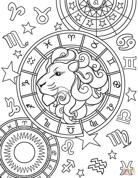 zodiac signs coloring pages